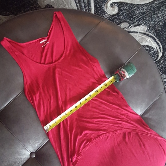 Express Hi-Low Raspberry Tank Top - Picture 3 of 5